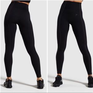 GYMSHARK Ultra Seamless Black Leggings, Small
